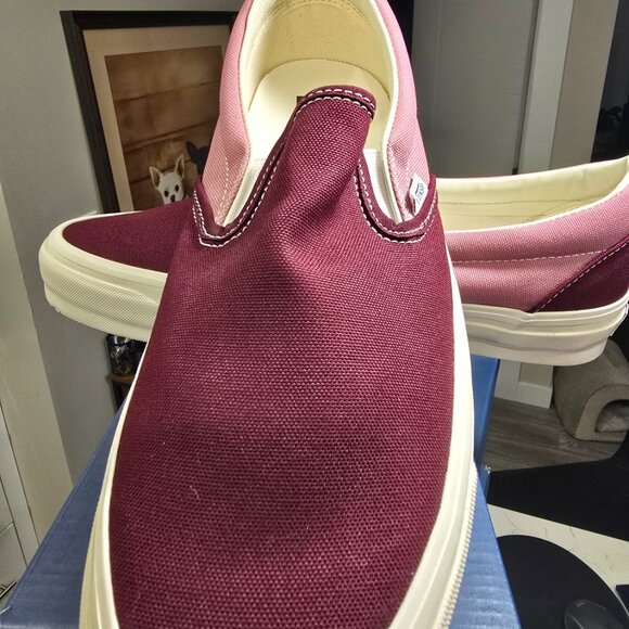 Vans Premium BMX Slip-on Reissue 98 LX Skate Shoes Maroon VN000CSE5T2 Men's 12 - Picture 2 of 13